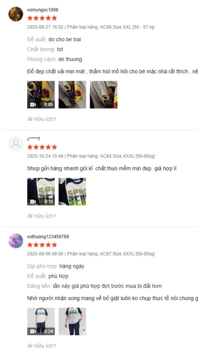 Đánh giá sản phẩm của khách hàng