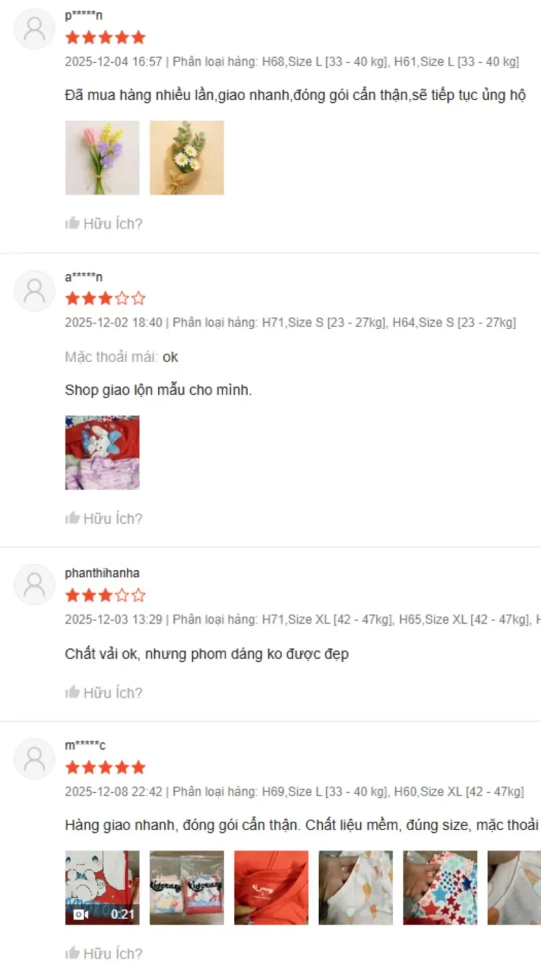 Đánh giá sản phẩm của khách hàng